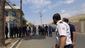 مانور آموزشی اطفای حریق در انبار مرکزی شرکت